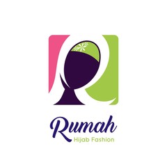 Letter R for hijab logo design