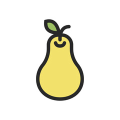 Pear icon vector isolated symbol illustration EPS 10