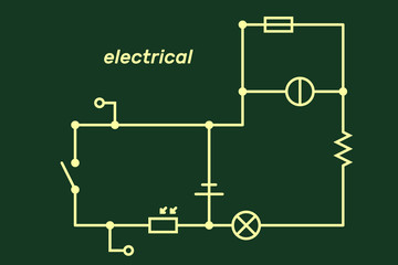 Electronic circuit scheme. Technology concept. Vector.