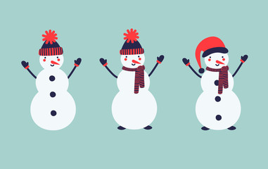 Snowman. Christmas symbol.