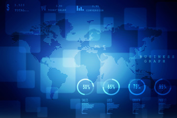 2d illustration world map abstract background