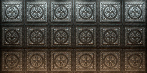 Vintage decorative pattern. 3D rendering.