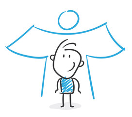 Stickman Blue: Angel, Religion. (Nr. 190)	