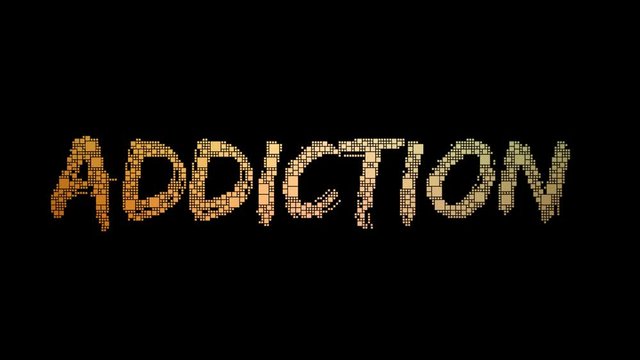 Cocaine Addiction Pixelated Text Morphing Looping Boxes With Glitch Effect