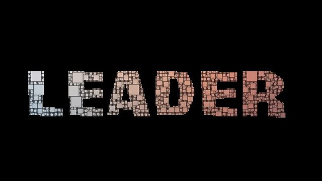 Market Leader Pixelated Text Merging Looping Grid With Glitch Effect