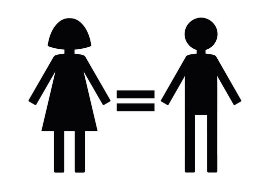 Iconos de igualdad hombre y mujer