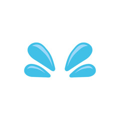 Water drop flat icon. Vector - Vector