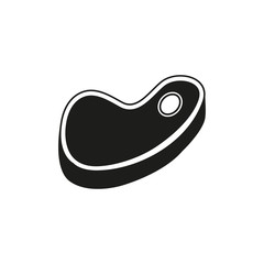 Steak meat icon isolated on white background
