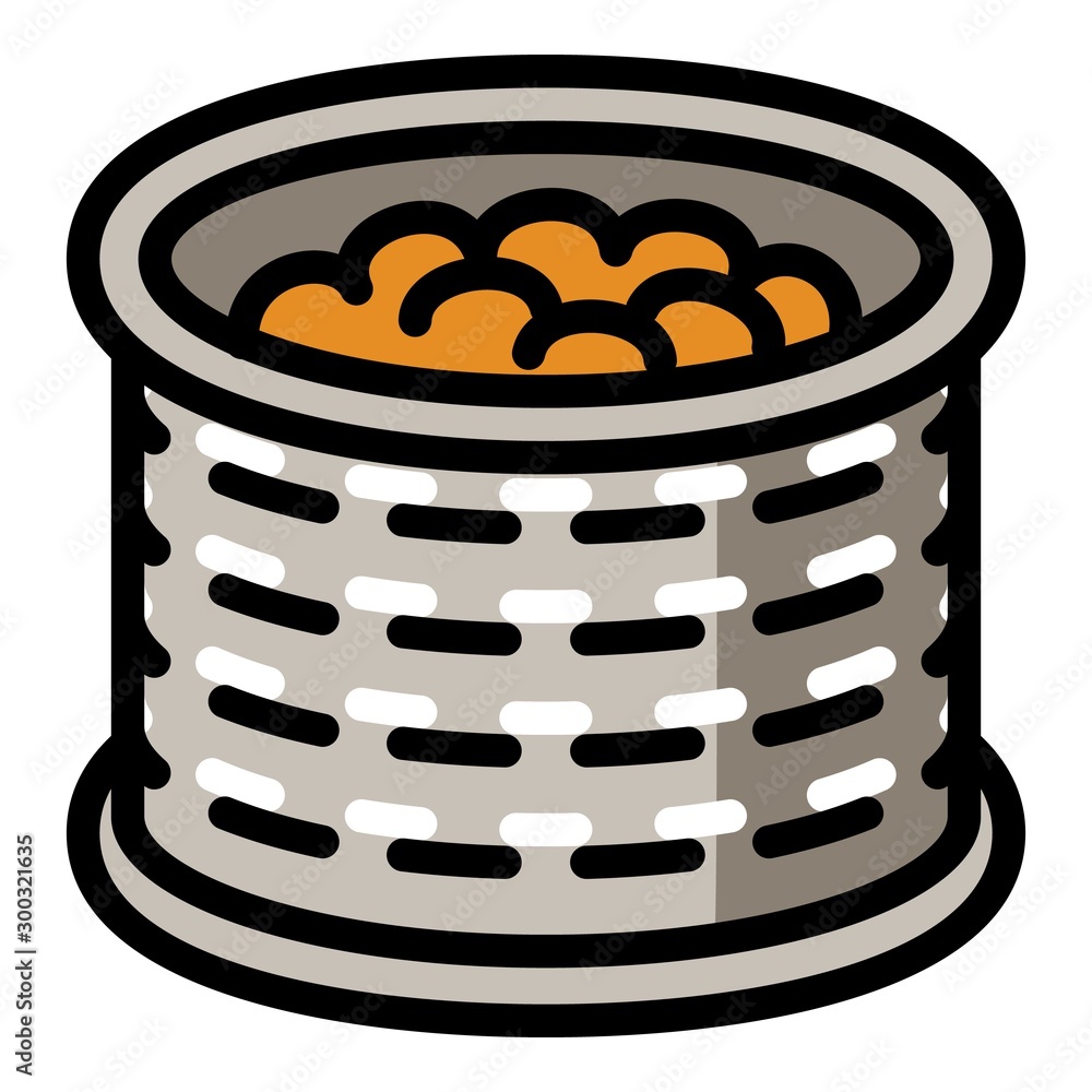 Aufkleber peanut tin can icon. outline peanut tin can vector icon for web design isolated on white background