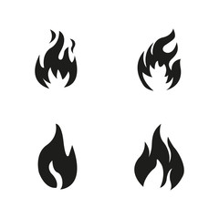 vector symbol fire flame icon on white background