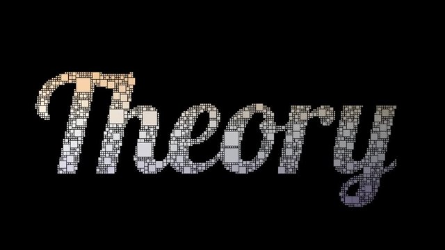 Scientific Theory Pixelated Text Changing Looping Boxes With Glitch Effect