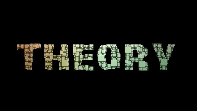Probability Theory Pixelated Text Morphing Looping Squares With Glitch Effect