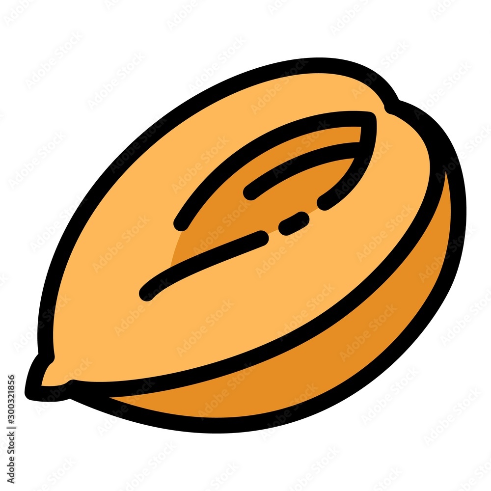 Poster half peanut icon. outline half peanut vector icon for web design isolated on white background