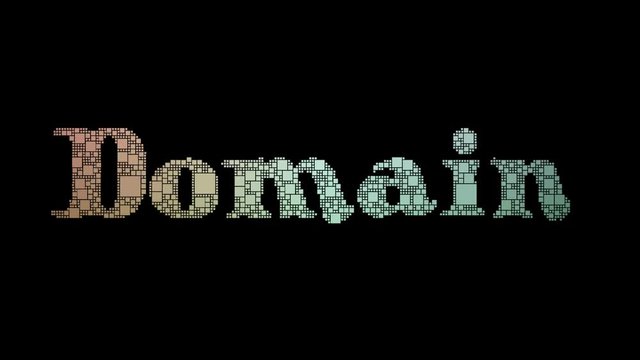 Public Domain Pixelated Text Morphing Looping Pixels With Glitch Effect
