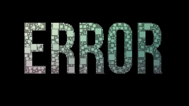 Syntax Error Pixelated Text Warping Looping Pixels With Glitch Effect
