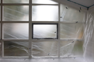 Interior prepared for plastering