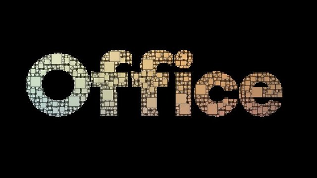Business Office Pixelated Text Morphing Looping Pixels With Glitch Effect