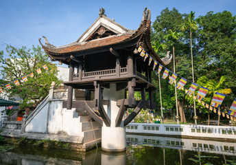 One Pillar pagoda, often used as a symbol for Hanoi, in Hanoi, Vietnam