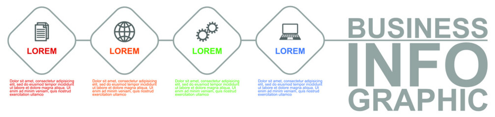 Infographic vector template for presentation, chart, diagram, graph, business and technology concept with 5 options