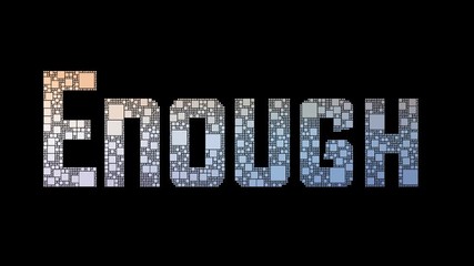 Good Enough Pixelated Text Morphing Looping Squares With Glitch Effect