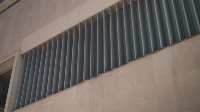 Close-up view a pattern window on a archeological museum building in zadar