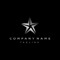 Obraz premium star logo design. modern style, silver color