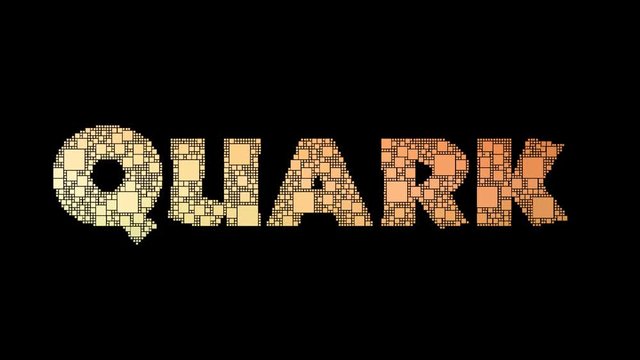 Strange Quark Pixelated Text Warping Looping Pixels With Glitch Effect