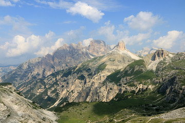 Panorama of the dolomites alps.