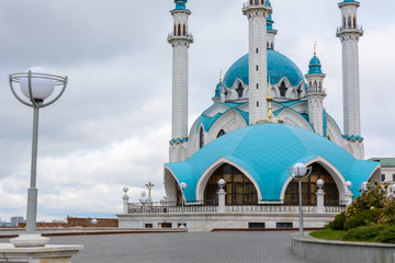 The Kol Sharif Mosque located in Kazan Kremlin, Tatarstan, Russia. One of the largest mosques in...