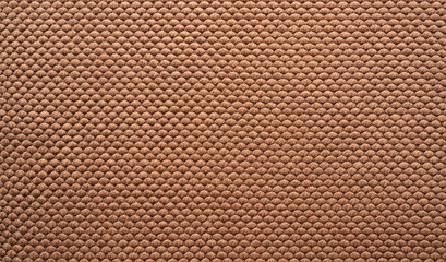 Dark brown  emboss cloth texture background, close up of brown textile with pattern of dots, brown  furniture textile