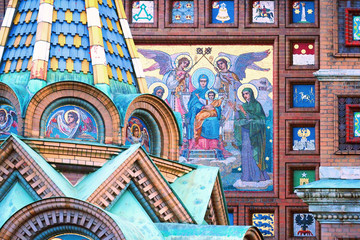 Church of the Savior on Blood, Saint Petersburg. Fragment of mosaic