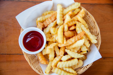 French Fries with Tomato Sauce