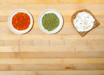 Sliced whole wheat bread with seeds and spices