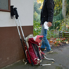 toilettengang draussen, unterwegs