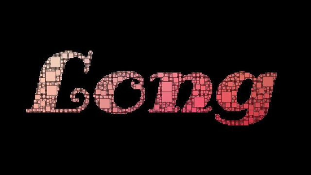 So Long Pixelated Text Merging Looping Squares With Glitch Effect