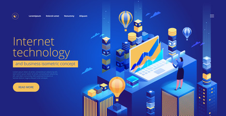 Internet technology and business landing page