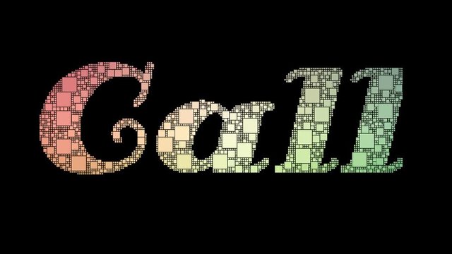 Margin Call Pixelated Text Warping Looping Squares With Glitch Effect
