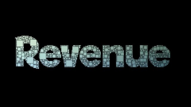 Internal Revenue Pixelated Text Transforming Looping Boxes With Glitch Effect