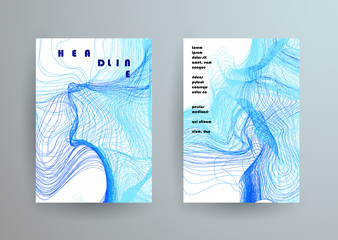 Creative annual report design vector collection. Report covers graphic design. Vector