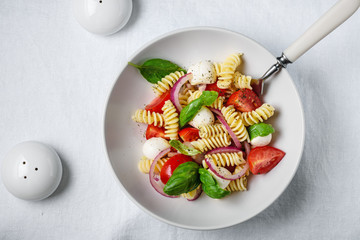 Caprese pasta salad.