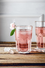Rose cocktail, lemonade.