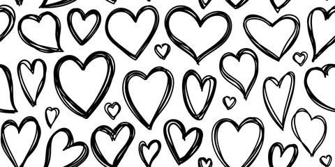 Heart love valentines day seamless pattern vector