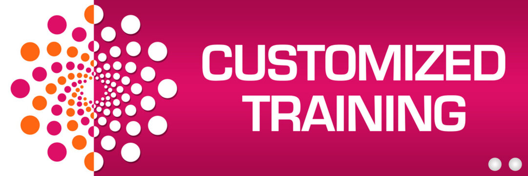 Customized Training Pink Orange Dots Circular Left Text 