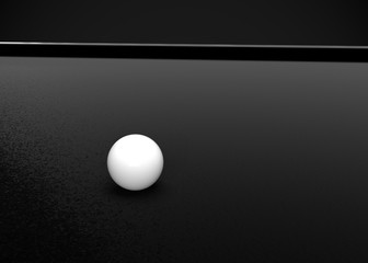 Pool Snooker Billiards White Ball Table Set Up 3D Render