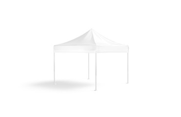 Blank white pop-up canopy tent mockup, isolated