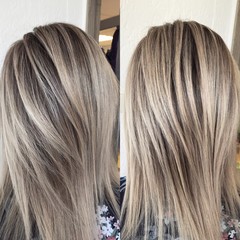 short blond hair with balayage 