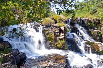 Fototapeta premium Waterfall with slow exposure to show the fast moving water in a softer way
