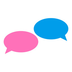 Chat vector icon.Gender chat icon. Speech bubbles. Comments. Dialogue sign. Vector illustration