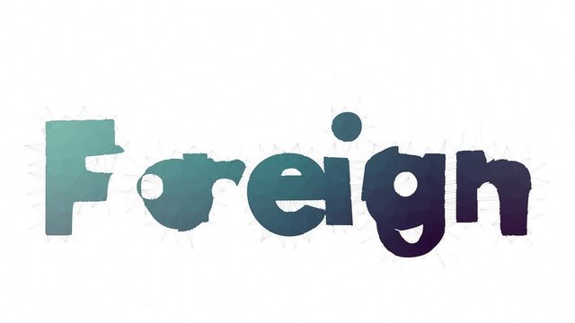 Foreign Debt Text Changing Tessellating Looping Polygons Text Morph