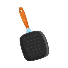 Square pan. Vector illustration on a white background.